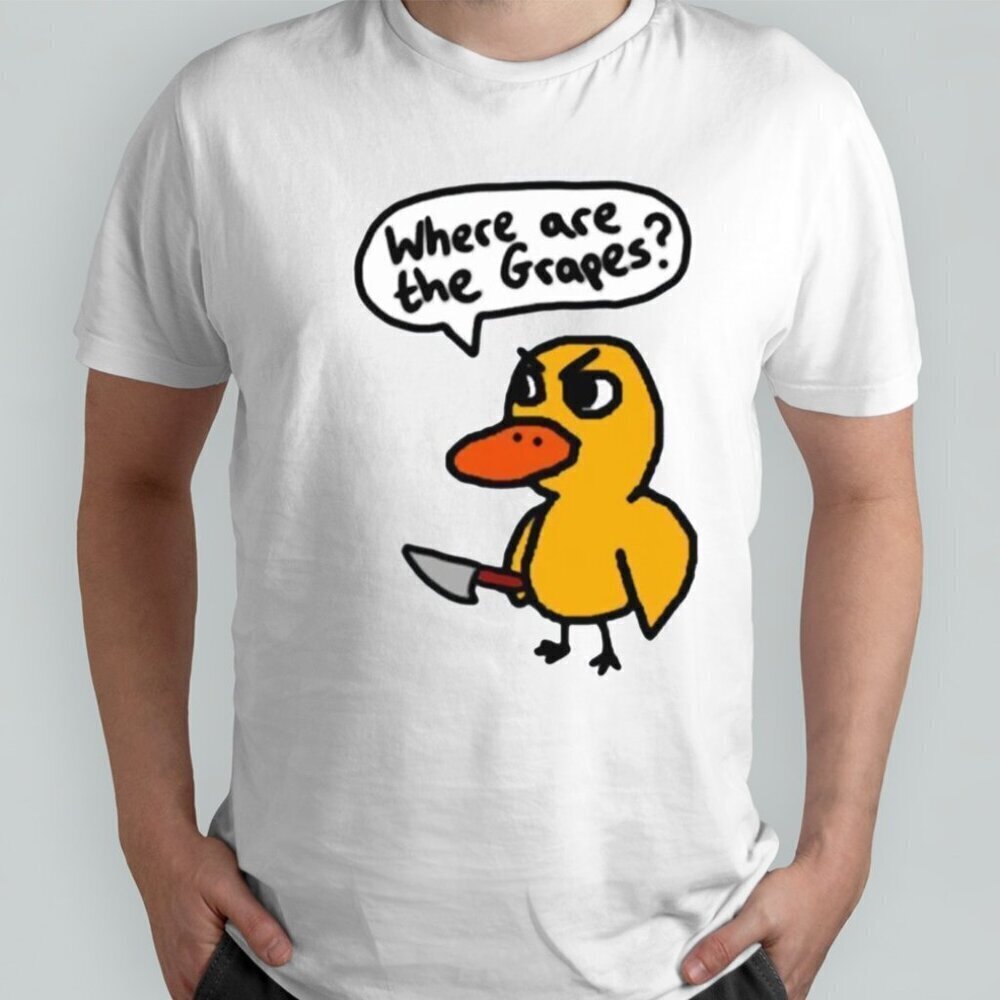 The Duck Walked Up Duck Song Funny Meme Graphic T-Shirt Humor Gift Tee